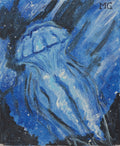 Original Gemälde ,,Silent blue"- Handgemachtes Unikat
