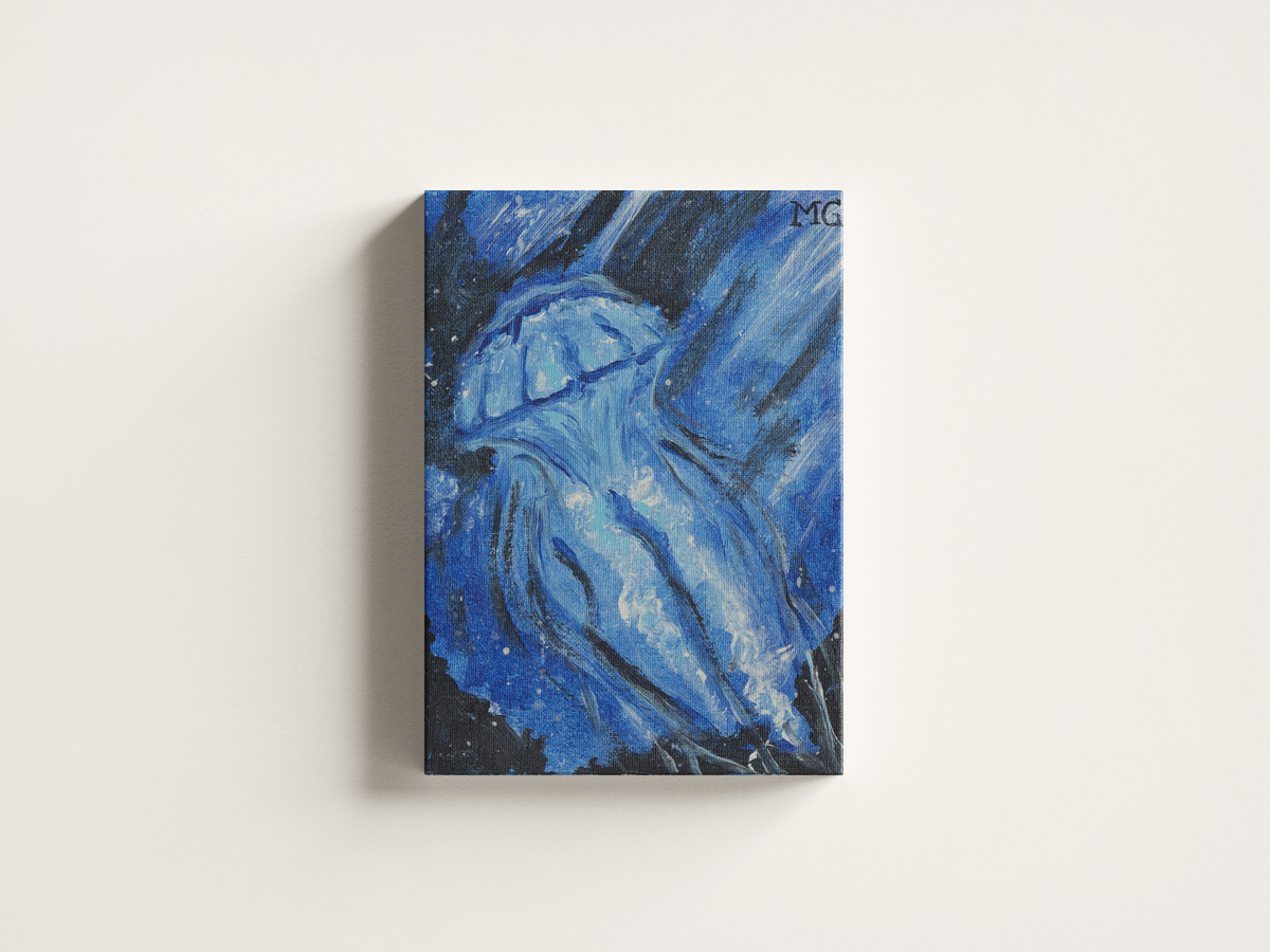 Original Gemälde ,,Silent blue"- Handgemachtes Unikat